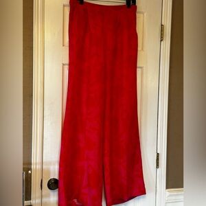 Kate Spade Vibrant Red Wide Leg Pants
